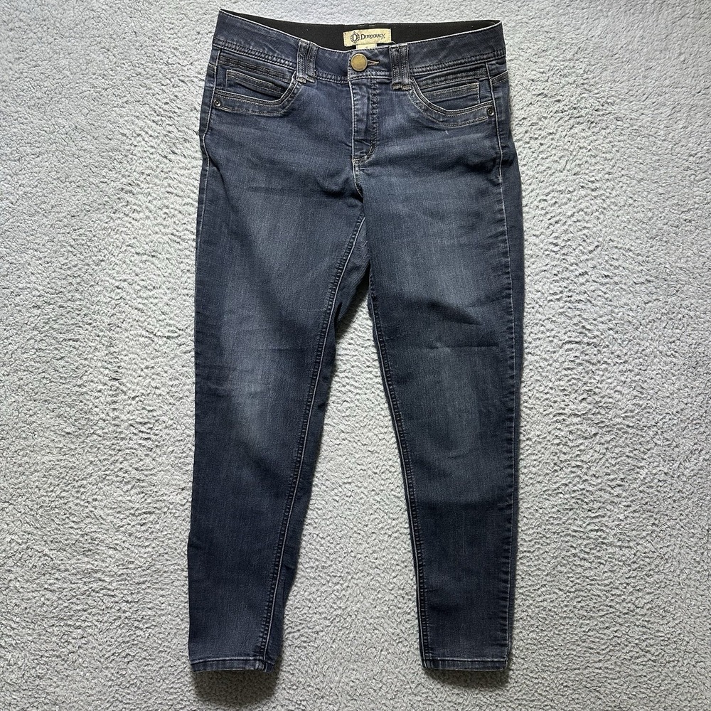 Democracy Jeans Womens 8 Ab Technology Stretch Blue Skinny Ankle Flex Waist